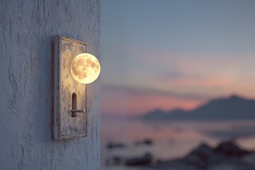 Light Switch Turning the Moon On