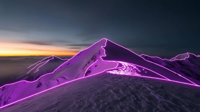 Abstract vector illustration of a beautiful woman silhouette with flowing hair in the desert wind against a scenic sun and sea sky background for fashion and spa beauty symbol usage