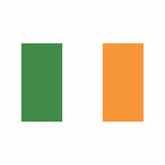 Vertical Tricolor Design with Green, White, and Orange Stripes in a Simple Minimalist Composition Symbolizing a National Identity