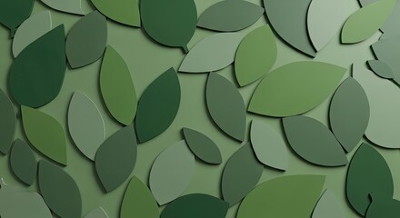 Vibrant green leaves in various shades create a stunning natural pattern