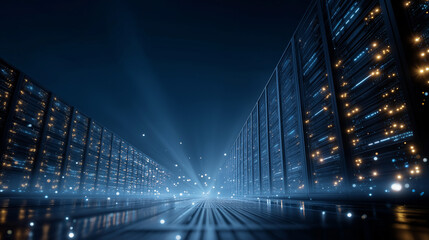 Cyber Cityscape: A futuristic panorama unfolds, where the convergence of technology and architecture takes center stage, illustrating a visionary outlook of digital infrastructures