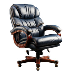 Black executive leather chair