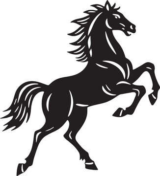 black horse vector illustration