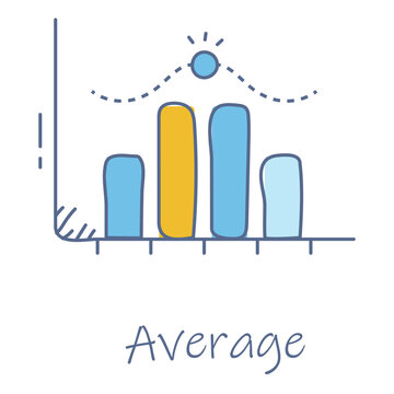 Hand Drawn Average Icon For Statistical Mean Analysis Concept