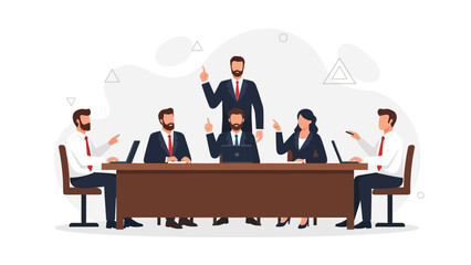 Obraz premium Business Meeting Teamwork Collaboration Strategy Planning Corporate Discussion