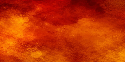 Abstract grunge background featuring a hot fire inferno of red and orange paint textures with smoke patterns and dark space for text