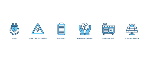 Electricity banner web icon vector illustration concept with icon