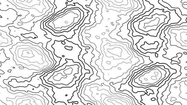 Abstract Topographic Contour Map Lines Background Loop