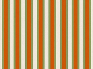 Obraz premium Textured orange green cream vertical stripe pattern.
