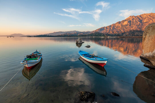 The Bafa Lake Naturel Park view in Turkey