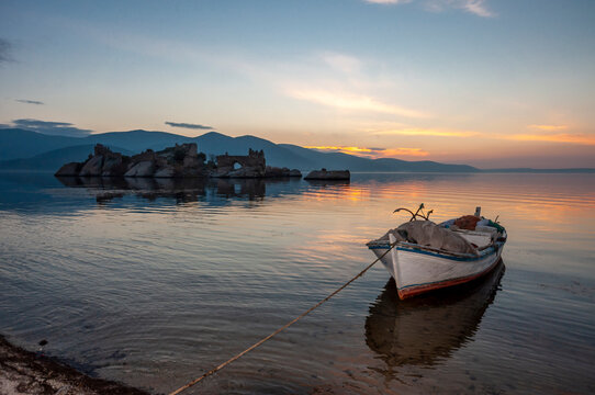 The Bafa Lake Naturel Park view in Turkey