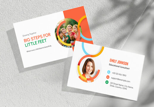Horizontal Kindergarten and Preschool Web Banner or Social Media Cover Template with Kids