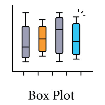Box Plot Icon Illustrating Data Distribution Median And Quartiles
