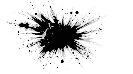 A circular white outlined emblem with three diagonal stripes in black and red, resembling clock hands,