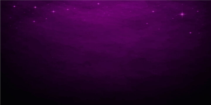 An abstract purple wallpaper design featuring a dark grunge texture and a violet starlit sky backdrop with pink light patterns and blue cosmic art elements