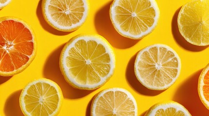 Obraz premium Lemon slices background