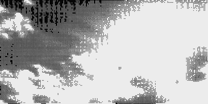 Abstract grayscale pattern resembling a fragmented landscape or terrain