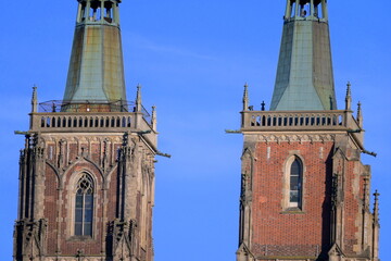 Katedra św. Jana Chrzciciela, XIII-wieczny kościół katolicki, Ostrów Tumski, Wrocław, Dolny Śląsk, Polska,