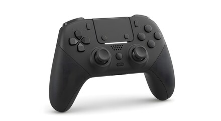Black Wireless Video Game Controller Isolated
