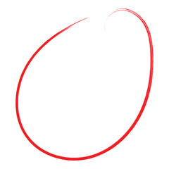 Red brush stroke oval shape a dynamic artistic element for design and decoration isolated on a clean EPS Vector