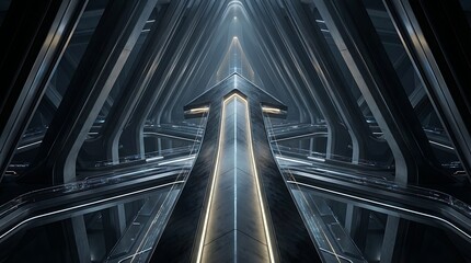 Obraz premium Modern Financial Concept with Rising Arrow for Corporate Strategy