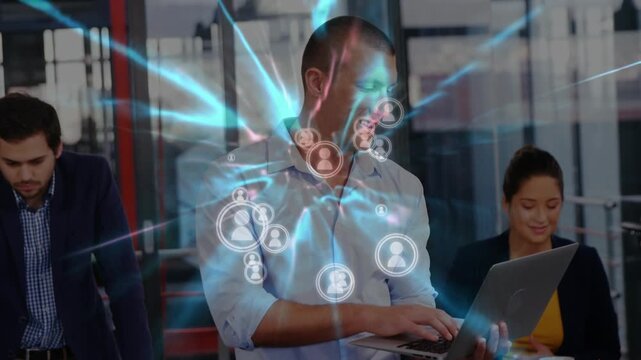 Animation of network of connections over unk students