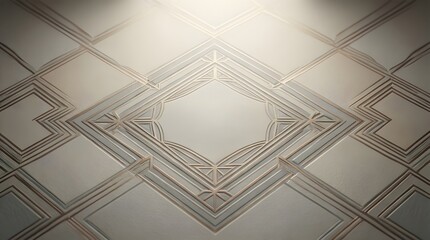 Obraz premium Abstract Geometric Line Pattern Background with Neutral Texture and Copy Space