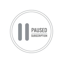Professional design for paused subscription with clear message