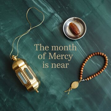 Elegant Ramadan Mubarak "The Month of Mercy is Near".
