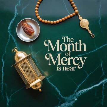 Elegant Ramadan Mubarak "The Month of Mercy is Near".