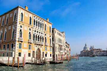 Naklejka premium Historic palaces along the Grand Canal in Venice