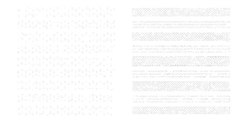 Obraz premium Dense repetitive text pattern resembling handwritten lines on a white background