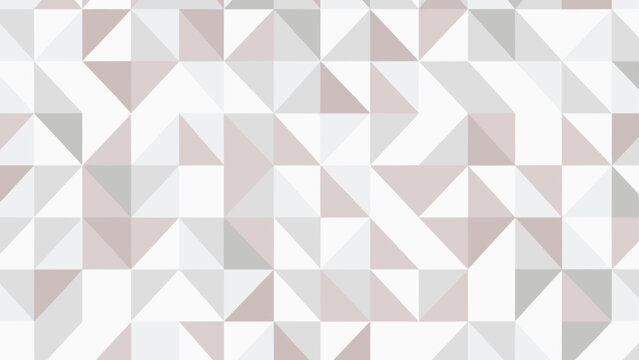 Modern geometric pattern composed of triangles in soft gray and muted pink tones creates a sophisticated background for contemporary designs.