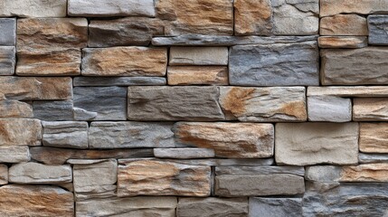 Obraz premium Natural stone wall texture of varied colors and patterns.