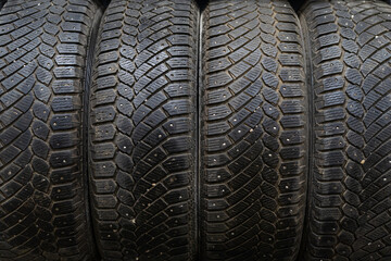 A set of old winter tires