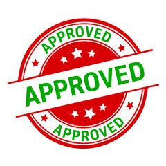 Approved stamp vector 