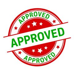 Approved stamp vector 