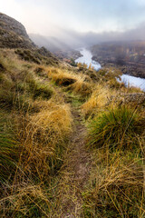 Rio Jarama y niebla en el Soto de Bayona