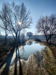 Charco en el camino de Valdemoro