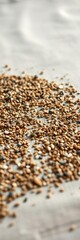 Obraz premium Earthy grain mosaic on a muted canvas, artfully blurred background, unique, shallow depth