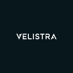 Obraz premium Modern Velistra Logo Typography on Dark Background, Minimalist Geometric Design