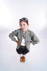 Defiant Attitude: An individual stands confidently, arms akimbo, projecting an air of self-assuredness. The image captures a sense of determination and boldness.