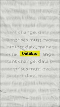 Outubro - Text News Headline Effect Match Cut