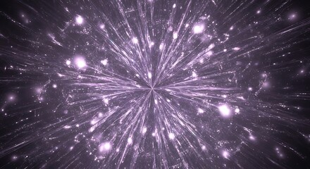 Ethereal purple energy burst with radiating lines and sparkling particles