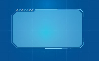 Futuristic HUD Frame Panel for Digital Interface Design