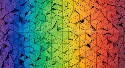 Fototapeta premium Vibrant geometric pattern showcasing a spectrum of colors with a modern aesthetic