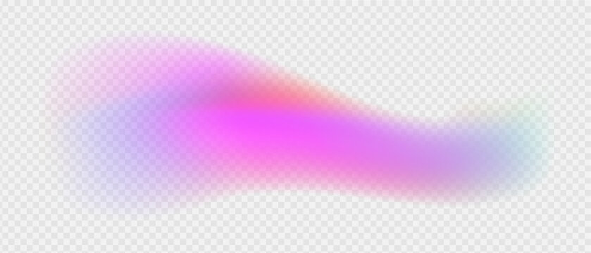 Smooth pastel color glow with soft blur and light diffusion. Abstract vector gradient isolated on transparent background for modern design, overlays, banners, and creative compositions