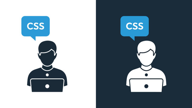 Css communication - Blue icon set - Solid icons vector collection - Vector icon set - Line and glyph solid icon set - Clipart - Flat Design Icon