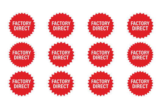 Factory direct offer vector label design element for promotion sale discount in red color