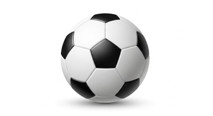 Naklejka premium Realistic Classic Soccer Ball Isolated on White Background